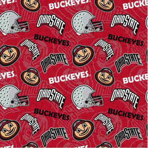 Ohio State Buckeys Fabric OSU Tone on Tone Cotton