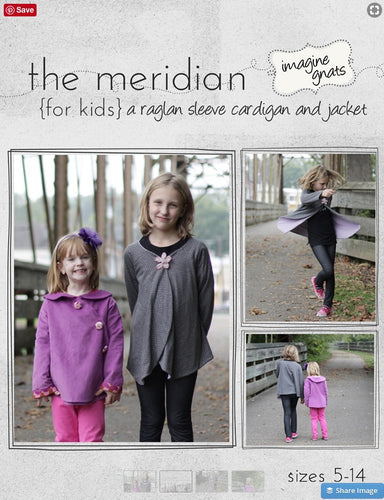 The Meridian Kids Cardigan Pattern - Imagine Gnats