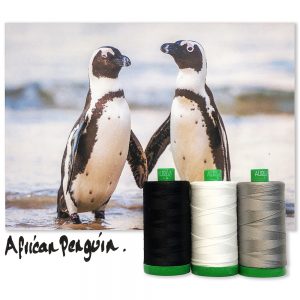 Aurifil Black/Grey/White Color Builders 3 pack - 40 wt Cotton thread