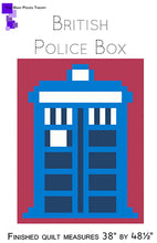 Load image into Gallery viewer, British Police Box Quilt Pattern - Many Pieces Theory