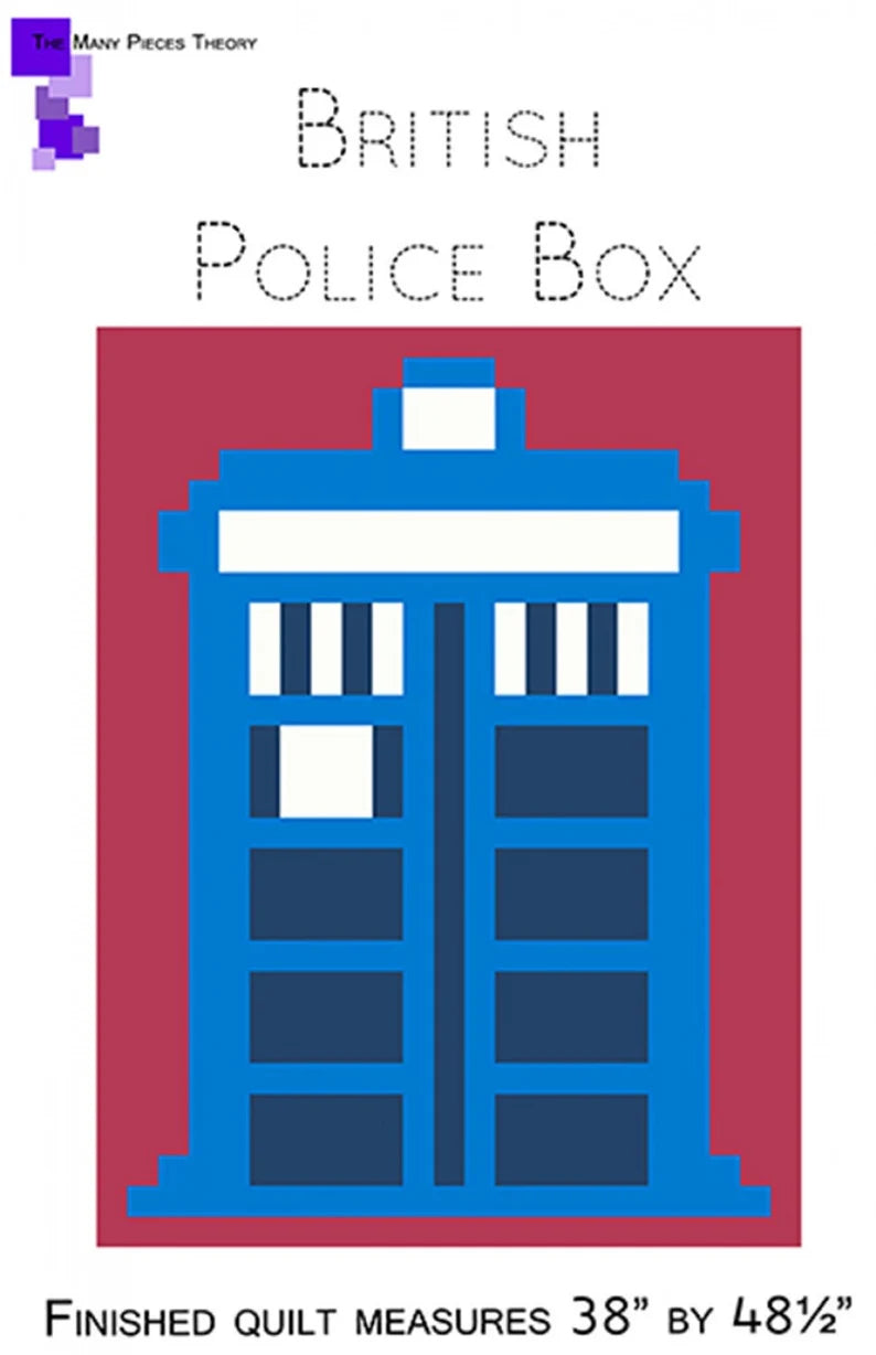 British Police Box Quilt Pattern - Many Pieces Theory