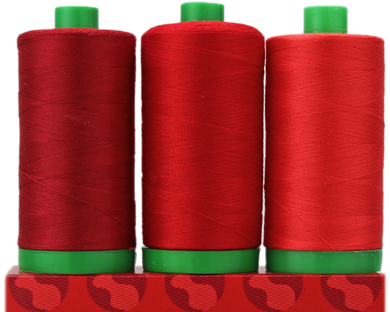 Aurifil Red Color Builders 3 pack - 40 wt Cotton thread