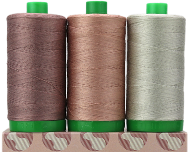 Aurifil Mauve Color Builders 3 pack - 40 wt Cotton thread