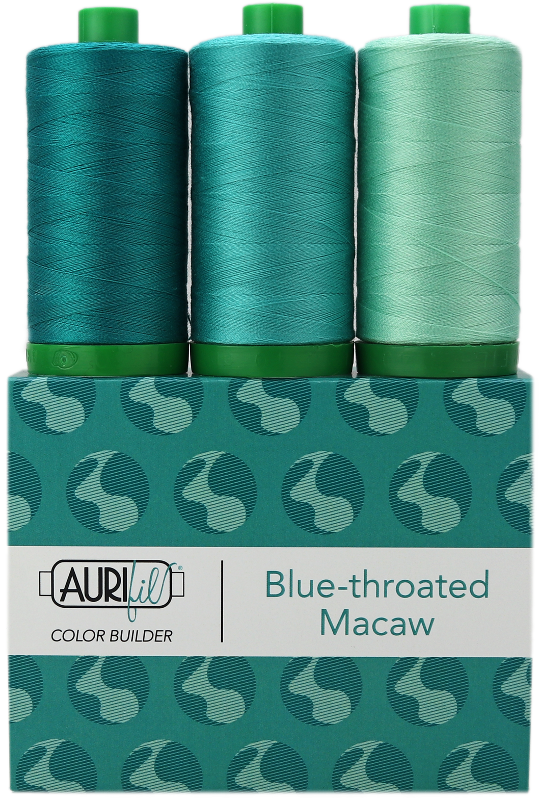 Blue-Throated Macaw Aurifil 40 wt 2021 Color Builders Thread Box