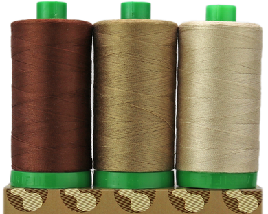 Aurifil Brown Color Builders 3 pack - 40 wt Cotton thread