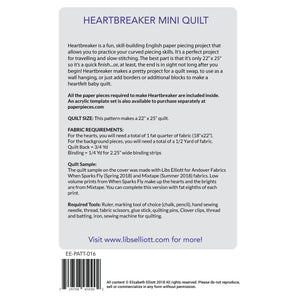 Heartbreaker EPP Quilt Kit (Cardstock Templates) - Libs Elliott