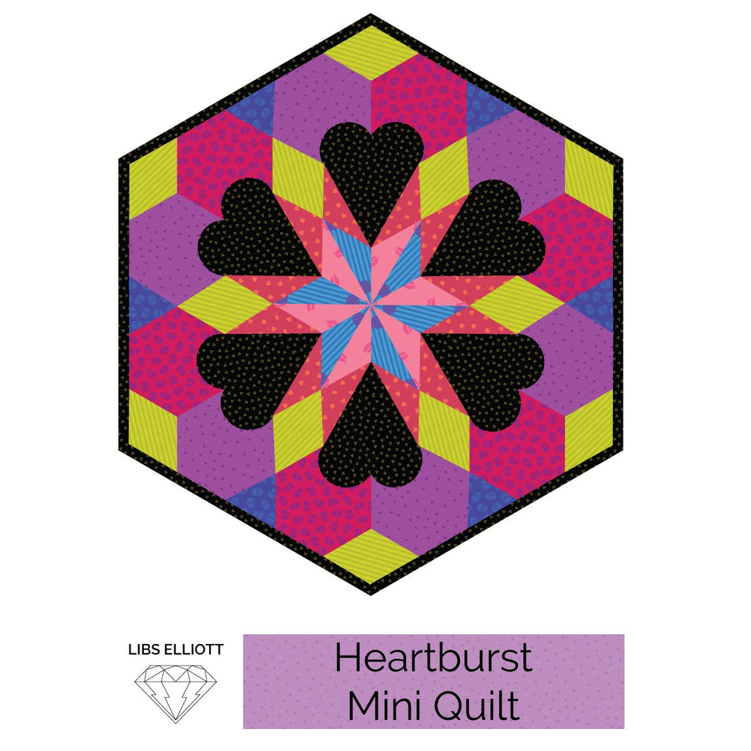 Heartburst EPP Quilt Kit (Cardstock Templates) - Libs Elliott
