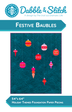 Load image into Gallery viewer, Festive Baubles Quilt Pattern - Dabble &amp; Stitch