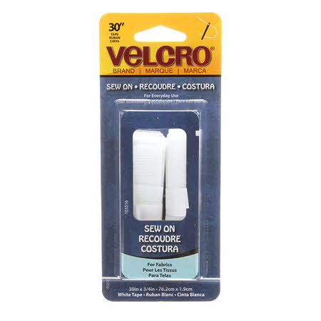 VELCRO® Fastener Regular Duty Strip White 3/4in x 30in